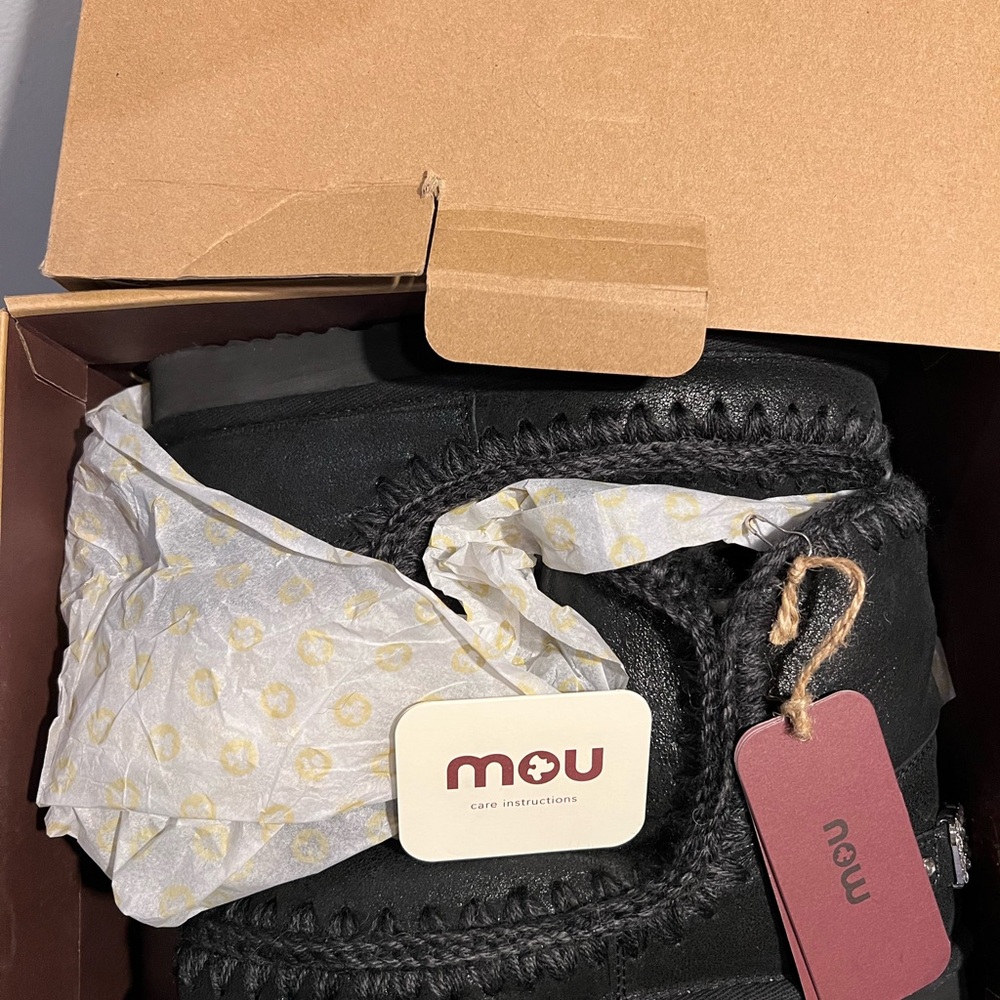 Mou Black Ankle Boots
